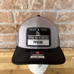 New Lincoln Station Wink To Webster Pipeline Adult Mens Trucker Hat Lineman